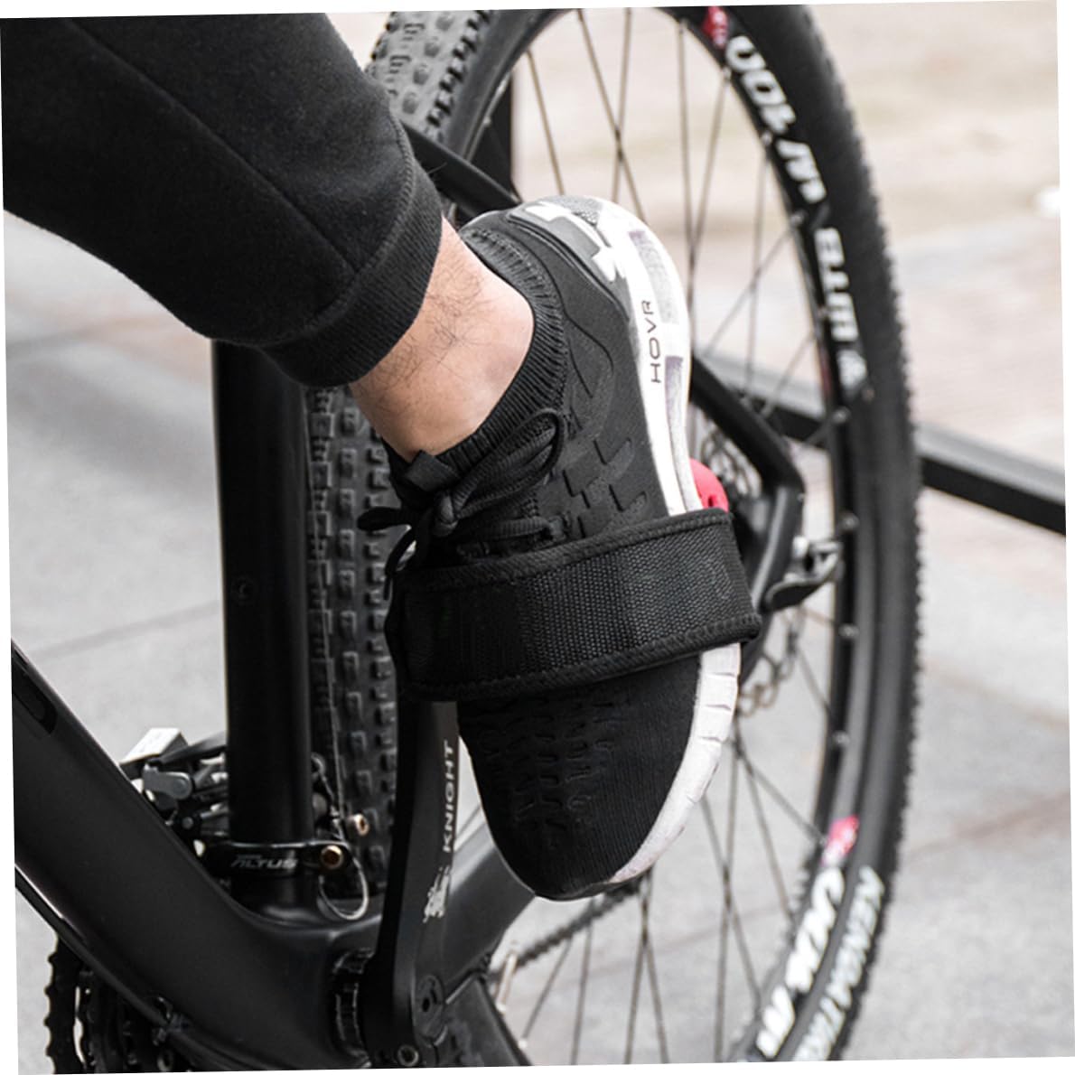 Bike Pedals with Straps, 2Pcs Pedal Straps Cycling Kids Bike Foot Pedal Straps Toe Clips Straps Tape for Fixed Gear Bike Black - Image 7