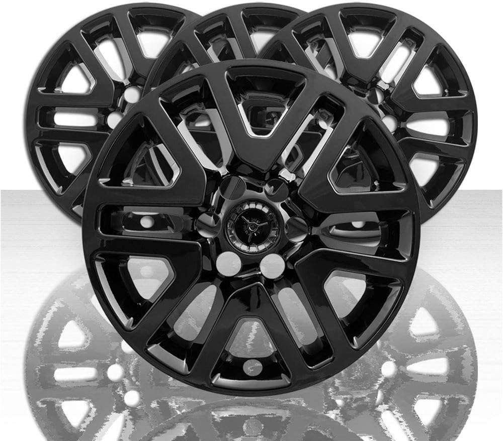 Upgrade Your Auto 16 4pc Gloss Black Wheel Skins (Set of 4) for Nissan Frontier 2014-2020