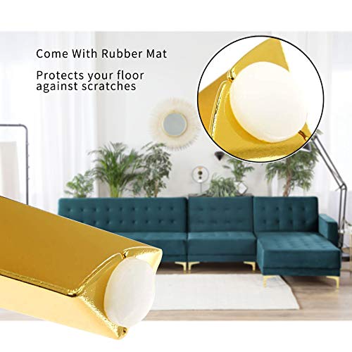7 Triangle Furniture Legs,A Set of 4??Modern Metal Diamond Triangle Furniture Feet DIY Replacement Gold for Cabinet Cupboard Sofa Table Couch legs Couch Chair Legs (7 / 17.5cm, Golden) - Image 3