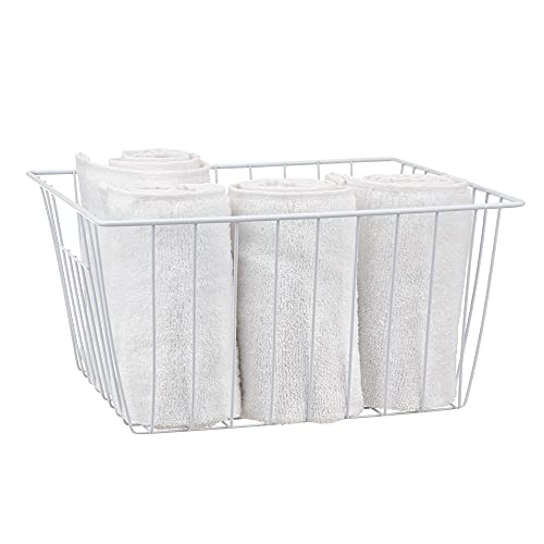 Freezer Wire Baskets, Kitchen Storage Organizer Bins for Chest and Upright Freezer, Refrigerator Dividers Containers with Handles – Pearl White (3) - Image 17