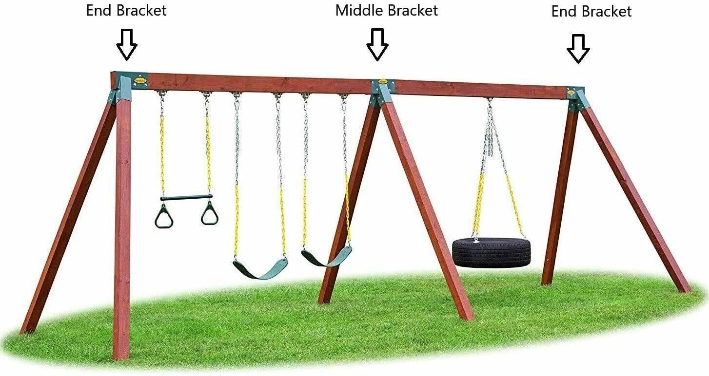Eastern Jungle Gym Easy 1-2-3 90?? A-Frame Swing Set Bracket Heavy Duty for EZ, Simple Install – DIY Swing Set Parts - Image 3
