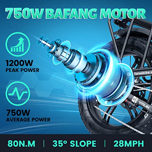 VITILAN i7 Pro Electric Bike Adults Folding 750W BAFANG Motor Fat Tire Ebike Removable 16AH/20AH Cell Battery Full Suspension Electric Bicycle 8-Speed - Image 2