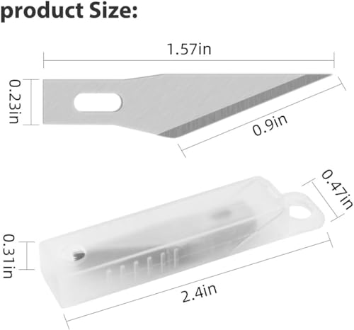 DIYSELF 1 Pcs Exacto Knife with 11 Pcs SK5 High Carbon Steel Exacto Blades Kit, Precision Knife Stencil Knife, Craft Hobby Knife, Art knife and 1pcs Steel 15cm Ruler for Fondant, Scrapbooking (Green) - Image 4