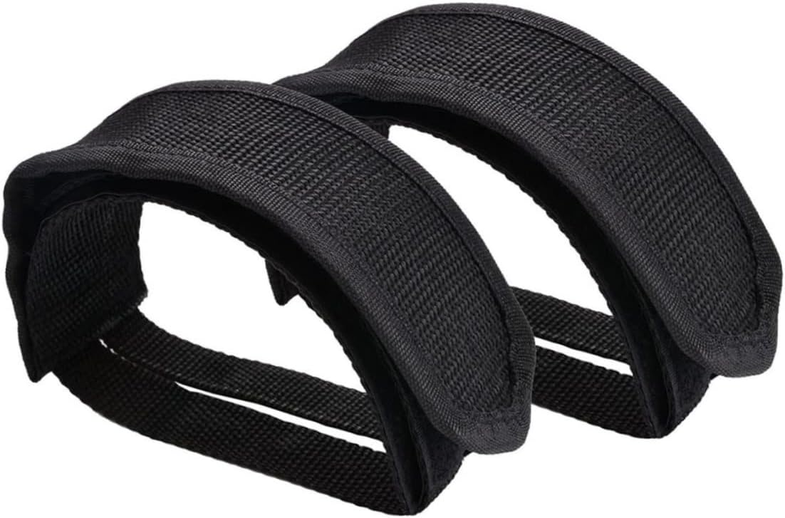 Bike Pedals with Straps, 2Pcs Pedal Straps Cycling Kids Bike Foot Pedal Straps Toe Clips Straps Tape for Fixed Gear Bike Black - Image 8