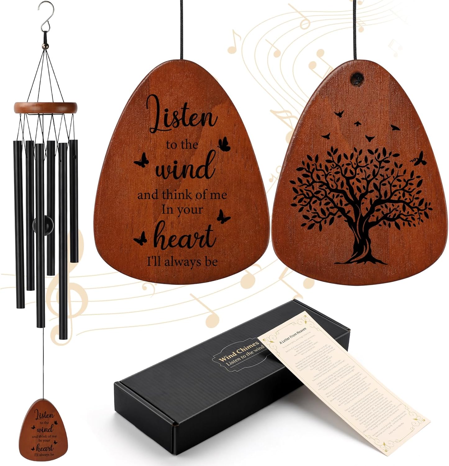PRSTENLY 26 Inch Memorial Wind Chimes for Loss of Loved One, Sympathy Gift Wind Chimes for Loss of Father Mother Son, Daughter, Friends, Sister, Bereavement Remembrance Gift in Memory of Loved One