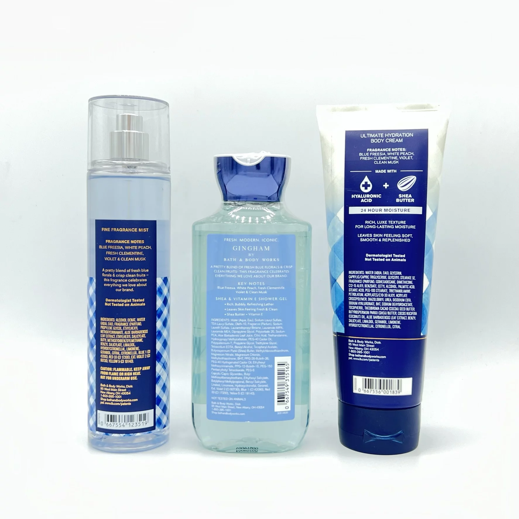 Bath & Body Works Gingham 8oz Fine Fragrance Mist, 10oz Shower Gel and 8oz Body Cream 3-Piece Bundle - Image 2