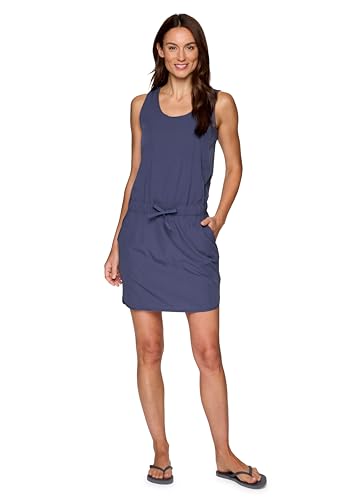 RBX Tank Dress for Women, Quick Drying Stretch Woven Hiking Golf Dress, Drawstring Waist Beach Dress Coverup with Pockets