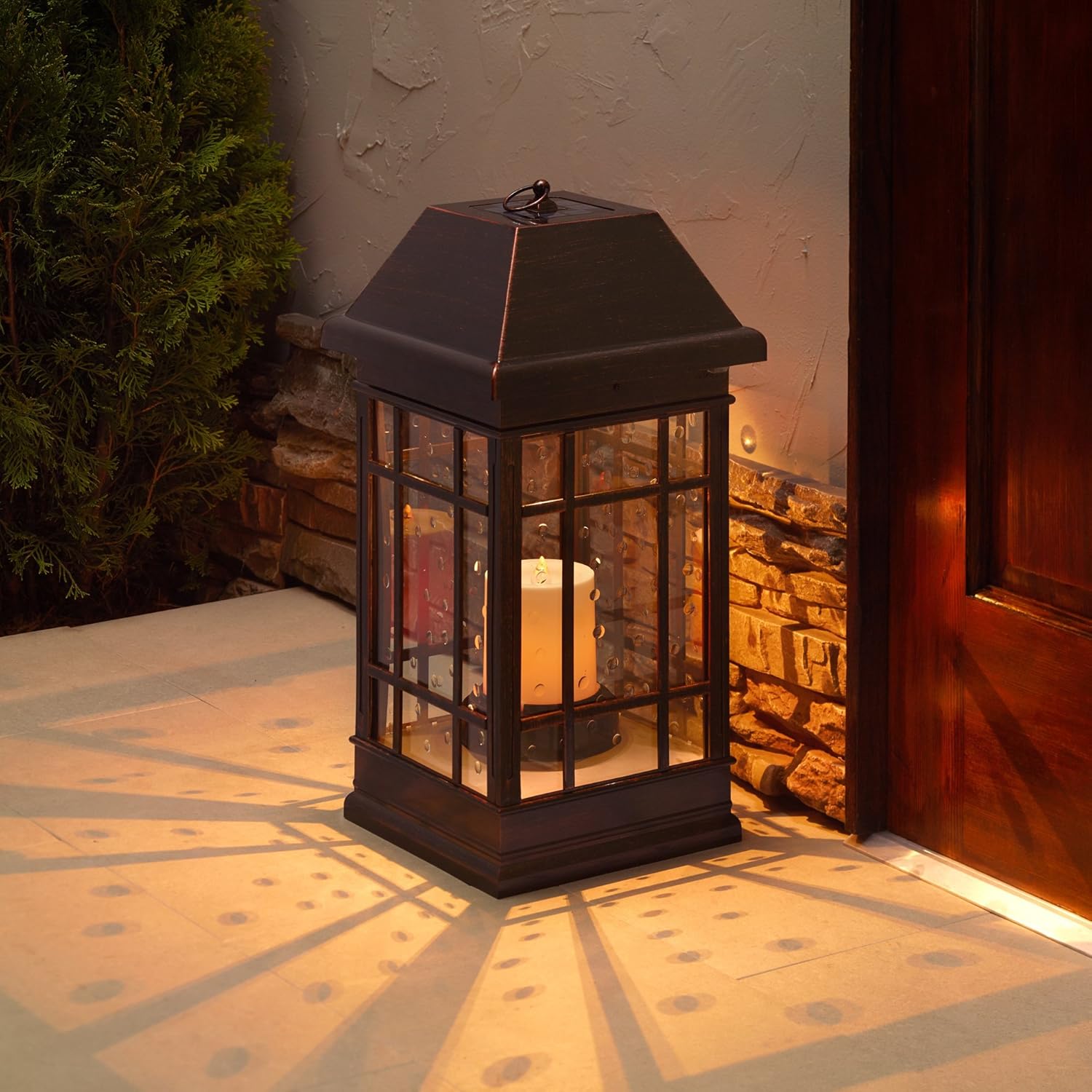 Smart Solar 3900KR1 San Rafael Estate Style Solar Lantern, 22-Inch, Antique-Bronze - Image 4