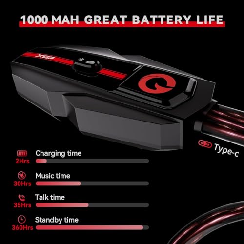 Motorcycle Bluetooth Headset V5.2 with Music Sharing, 2-Way Motorcycle Helmet Bluetooth with IP67 Waterproof, Motorcycle Communication Systems with Hi-FI Speakers for ATV/Snowmobile/Ski, 2 Pack - Image 27