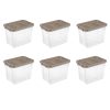 Sterilite, 30 Qt./28 L Stacker Box, Taupe Splash, Case of 6