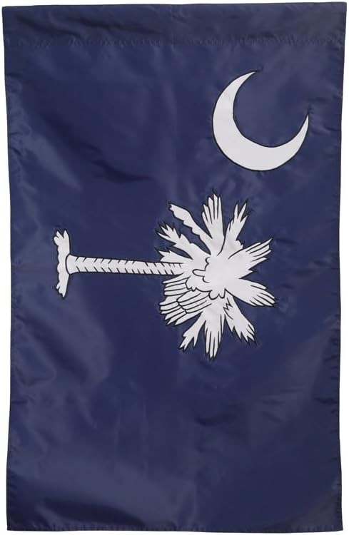 Evergreen Flag South Carolina Garden Applique Flag | Patriotic Garden Flag 12×18 Double Sided | Patriotic House Flags For Outside | All Seasons | Small American Flag for Yard Porch Garden