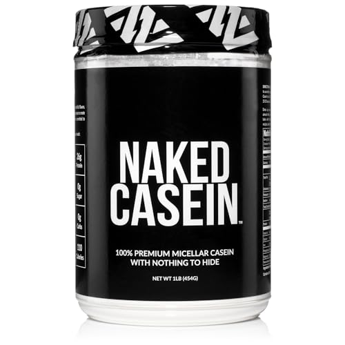 NAKED nutrition Naked Casein – Vanilla Micellar Casein Protein – 5 Pound Bulk, Gmo-Free, Gluten-Free, Soy-Free, Preservative-Free – Stimulate Muscle Growth – Enhance Recovery – 61 Servings