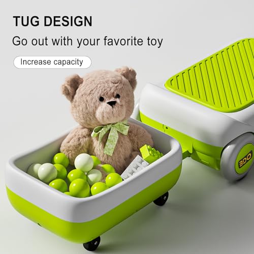 12V Electric Ride-On Car for Kids with Cleaning Fun | Go Kart | 3 in 1 Kids Electric Vehicle | Detachable Cleaner & LED Lights,Safe Toy for Ages 3-8, Indoor/Outdoor Use Safe & Educational Gift (Green) - Image 7