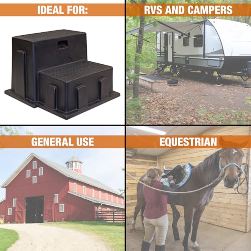 Buyers Products 3013658 Polymer Step, Made in The USA, Non-Skid Surface, Ideal Entrance Stairs for Campers, RVs, Boats, Lightweight & Easy to Carry - Image 7