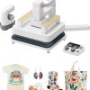 xTool Heat Press Machine 3-in-1 Kit, Smart Press & Mini Iron Press with Platform & Control Pod, 10-25KG High Pressure, Detachable Portable Heat Press Machine for T-Shirts Vinyl Sublimation Crafts