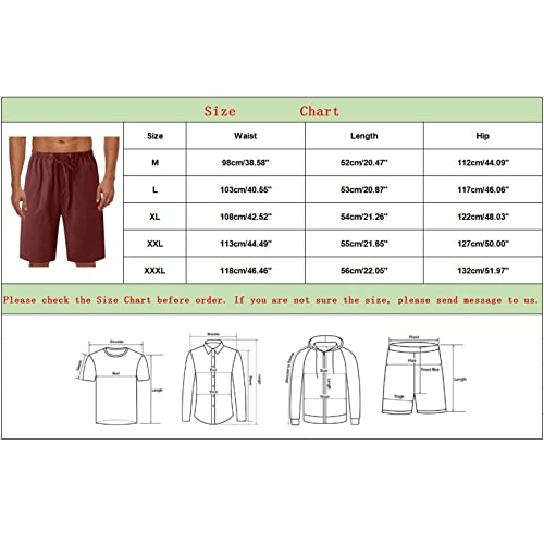 Men’s Linen Casual Classic Short Elastic Waist Summer Beach Lightweight Board Slim-Fit with Pockets Active Running Walk Short - Image 5