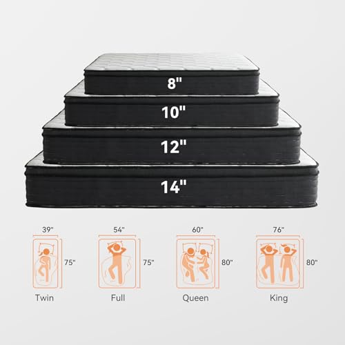 Queen Size 12 Inch Memory Foam Hybrid Mattress, Cooling Gel with Pocketed Coils for Pressure Relief, Motion Isolation, Medium Firm, 365-Night Trial, 10-Year Warranty, Mattress in a Box - Image 2