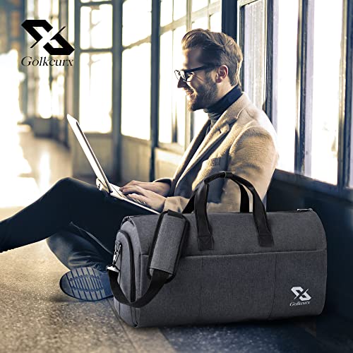 Convertible Garment Bag for travel,Carry on Garment Duffle Bag with Shoe Compartment, Detachable Shoulder Strap – 2 in 1 Suit Bags Suit Travel Bags for Men Women - Image 7