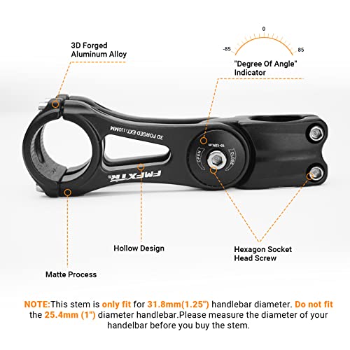 Himiway Bike Stem 110mm Adjustable MTB Stem Aluminum Alloy Bicycle Handlebar Stem Extender Riser for Most Mountain Bike Road City Bike MTB - Image 4