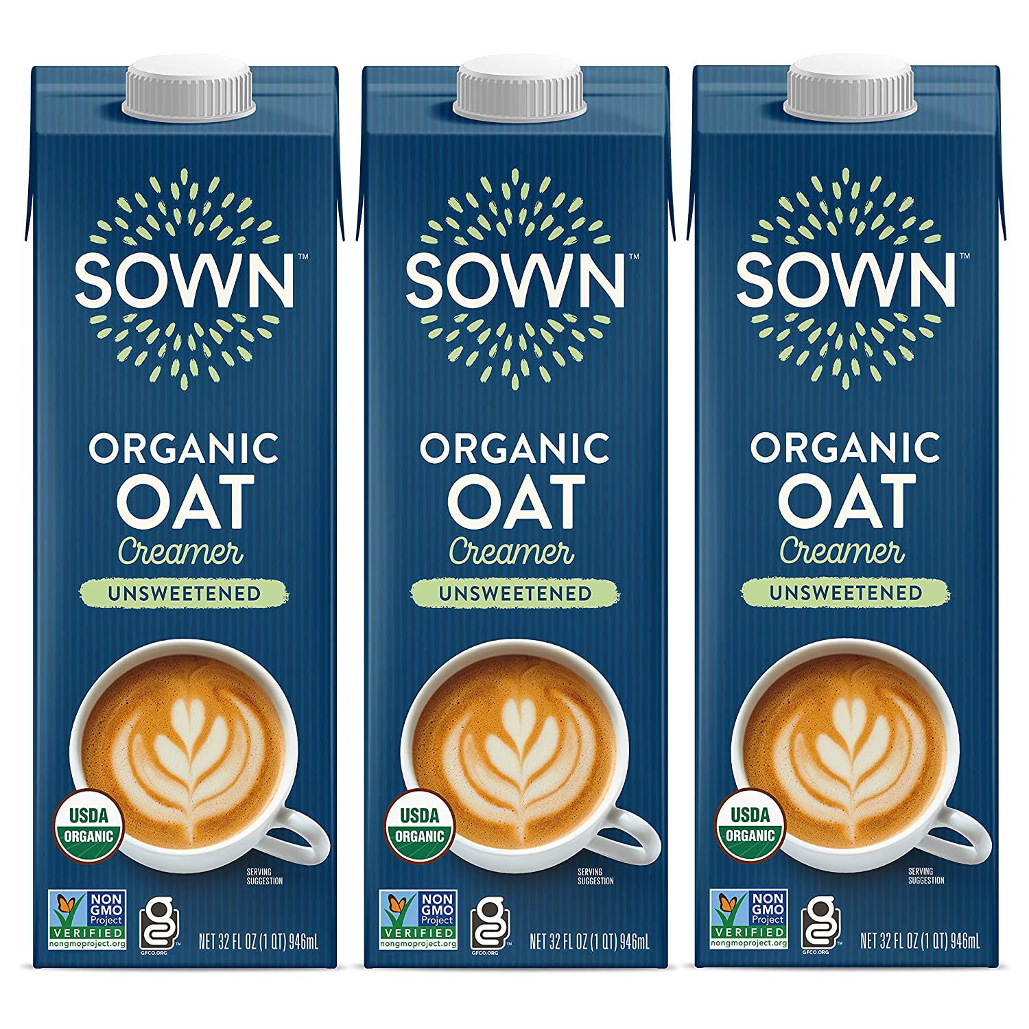 SOWN Organic Oat Creamer Unsweetened – Barista Oat Milk Non Dairy Coffee Creamer – Plant Based, Dairy-Free, Vegan, 0g Added Sugar, Gluten-Free, Non-GMO, Shelf Stable – 32oz (Pack of 6) - Image 11