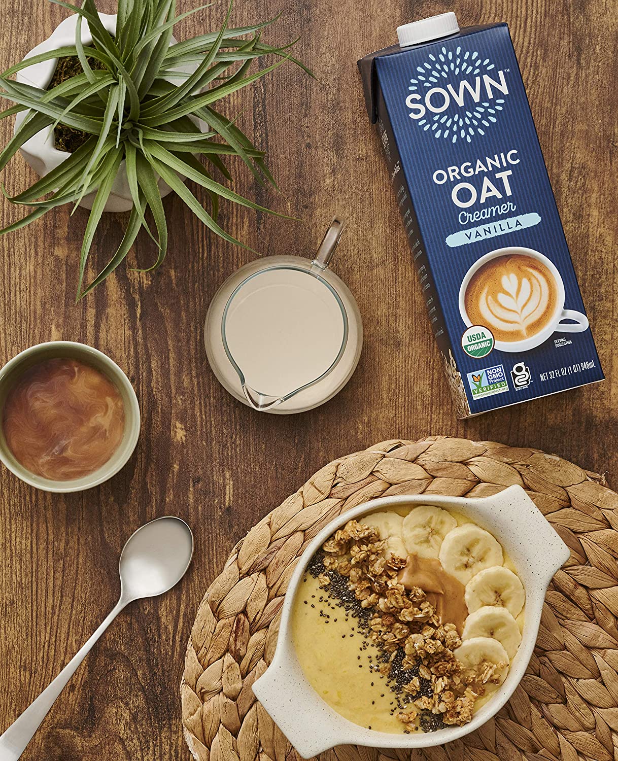 SOWN Organic Oat Creamer Unsweetened – Barista Oat Milk Non Dairy Coffee Creamer – Plant Based, Dairy-Free, Vegan, 0g Added Sugar, Gluten-Free, Non-GMO, Shelf Stable – 32oz (Pack of 6) - Image 15