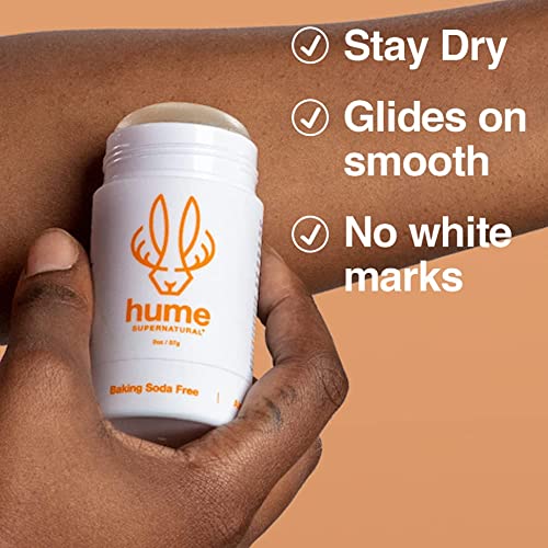 Hume Supernatural Aluminum Free Deodorant for Women & Men – Safe for Sensitive Skin – Probiotic, Plant-Based, Baking Soda Free, Aloe, & Cactus Flower, Anti Sweat, Stain & Odor – Amber Woods, 3-Pack - Image 2