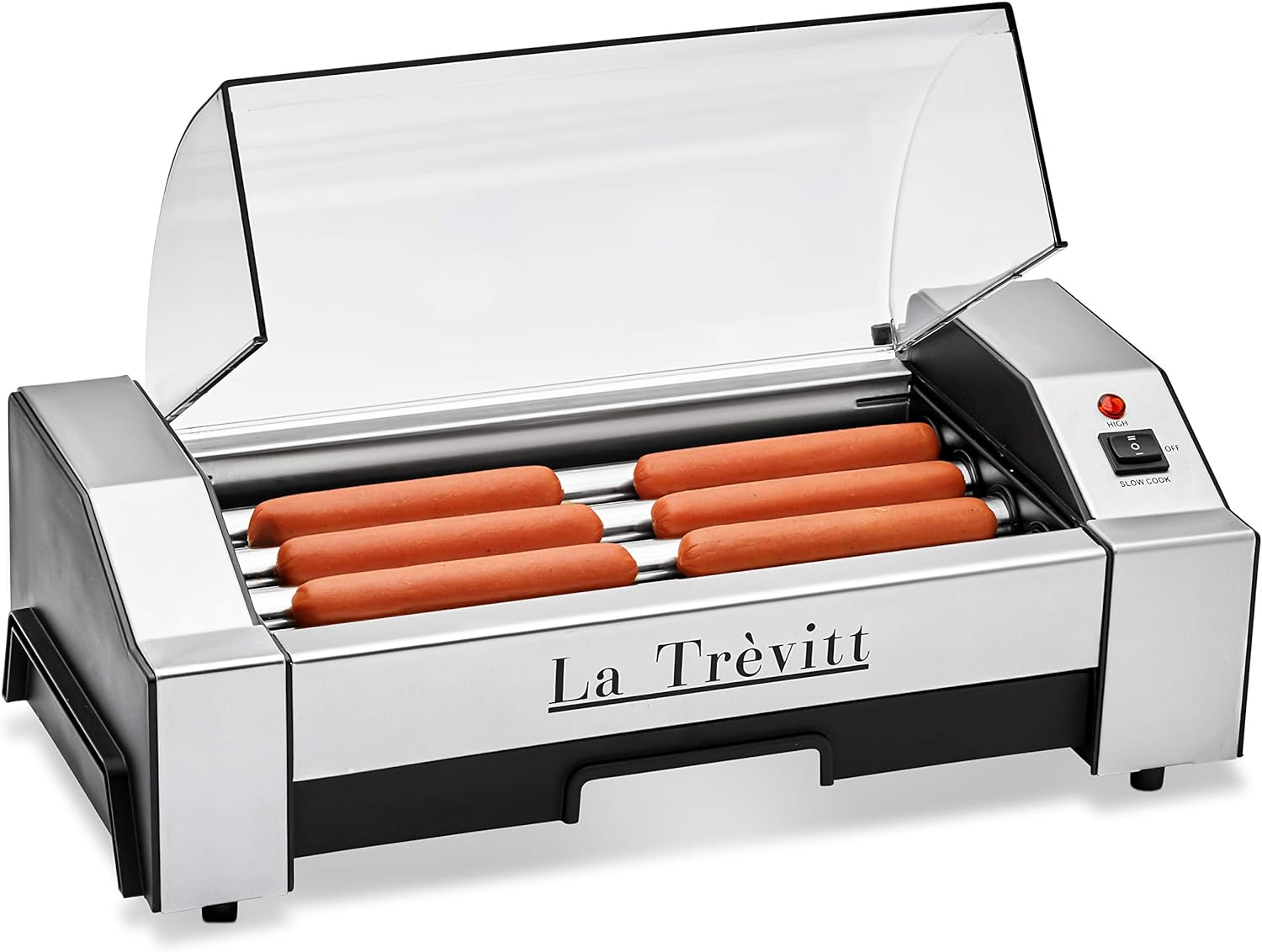 La Trevitt Hot Dog Roller- Sausage Grill Cooker Machine- 6 Hot Dog Capacity – Commercial and Household Hot Dog Machine for Family Use - Image 6