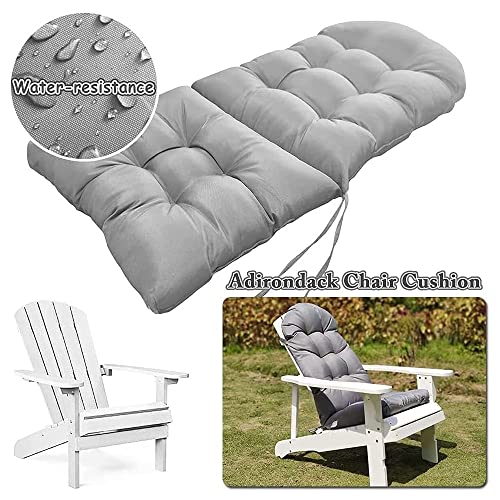 Adirondack Chair Cushion, High Back Indoor Outdoor Patio Tufted Lounge Cushion, Waterproof & Uv-Resistant Seat Pads for Patio Lawn Furniture,Gray - Image 3