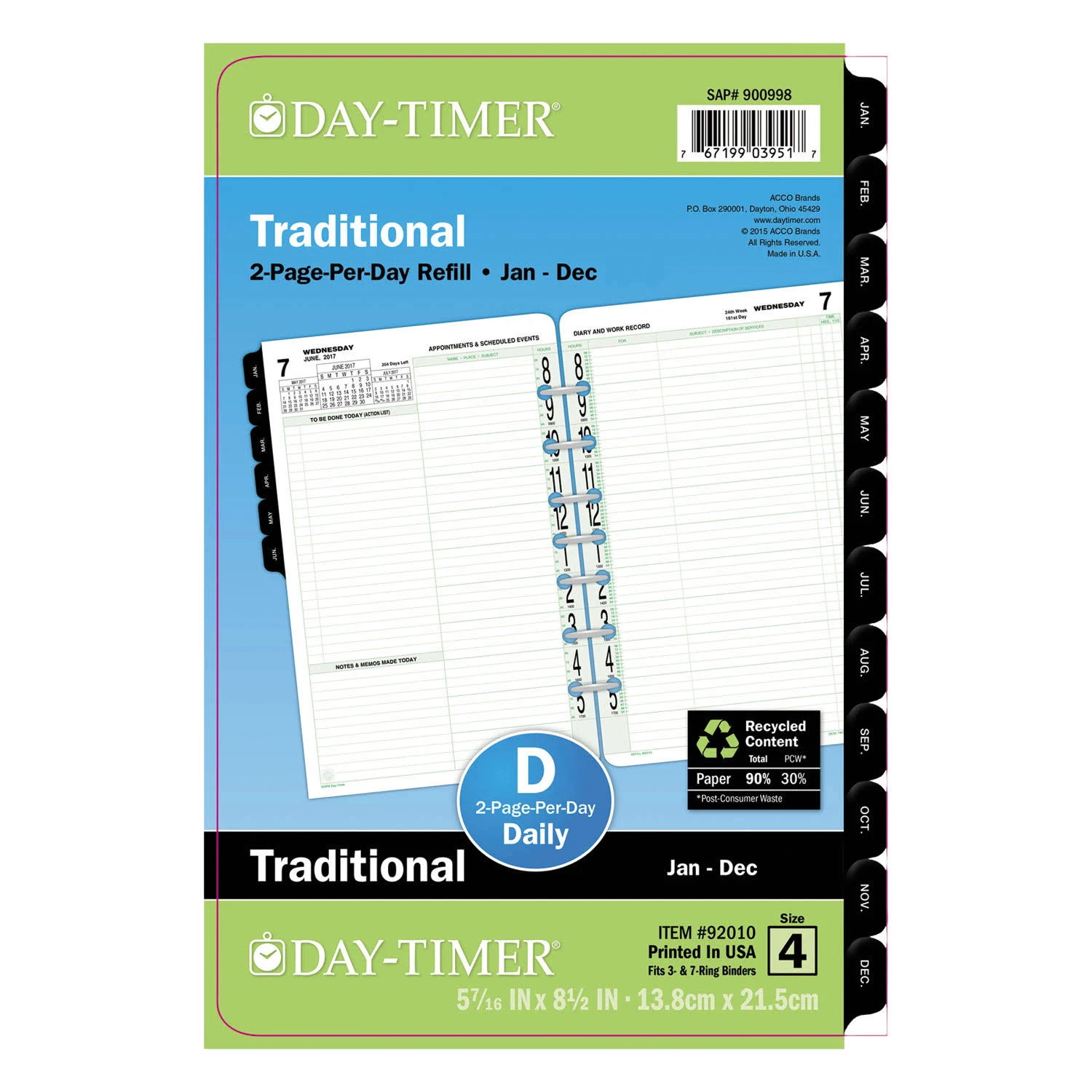 Day-Timer Two-Page-Per-Day Original Refill - Image 5