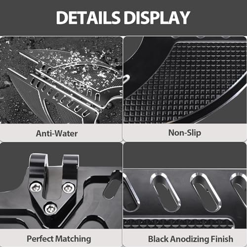 Passenger Floorboards CNC Edge Cut Male Mount Foot Pegs Rear Footrest Pedal for Harley Touring Street Road King Glide Dyna Sportster Softail Chrome and Black - Image 4