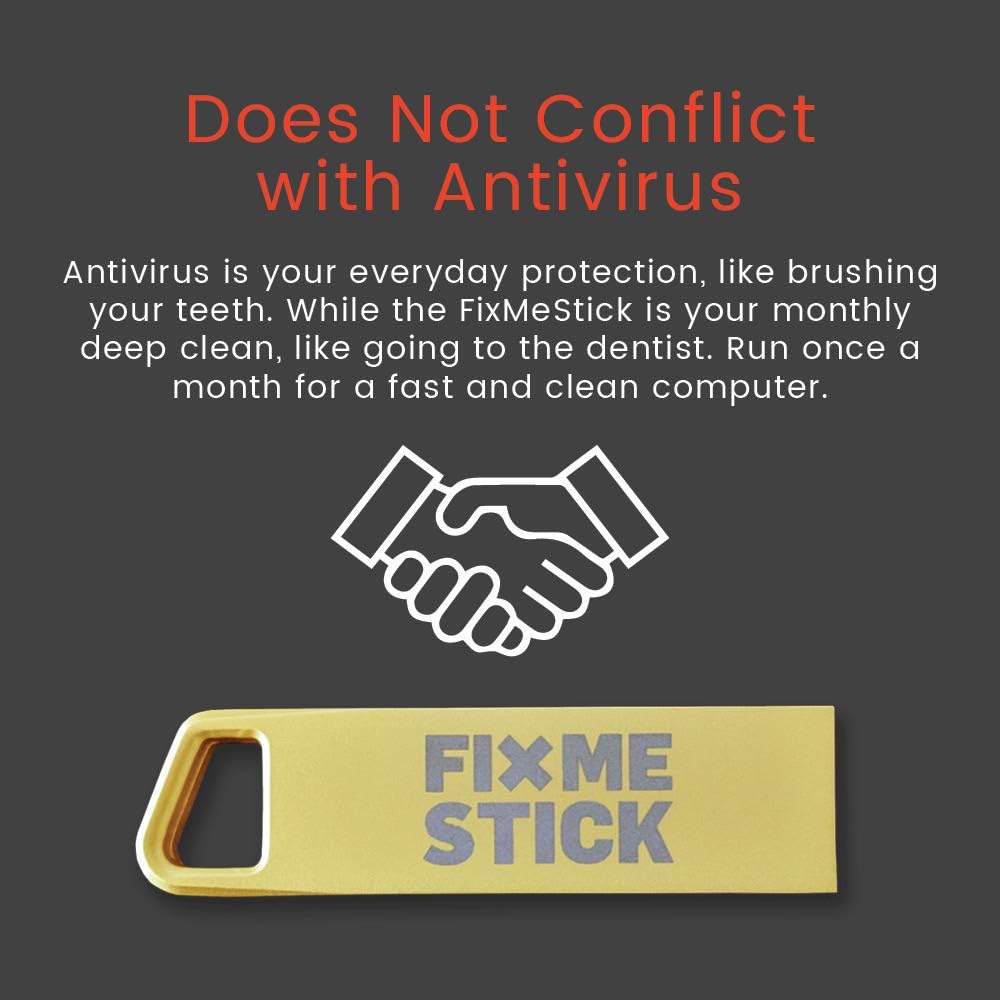 FixMeStick Gold Computer Virus Removal Stick for Windows PCs – Unlimited Use on Up to 3 Laptops or Desktops for 1 Year – Works with Your Antivirus - Image 7