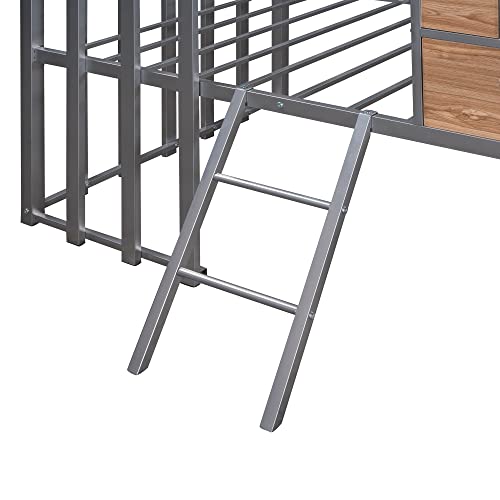 Harper & Bright Designs Kids House Beds Low Loft Bed Frame with Roof, Window, Guardrail and Ladder, Metal Twin Size Loft Bed for Kids Teens Girls Boys (Twin, White) - Image 23