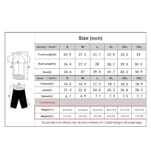 Men’s Cycling Jersey Set Shirt & 20D GEL Bib Shorts Summer Mountain Bike Suit Road Bicycle Team Racing Uniform Clothes - Image 4